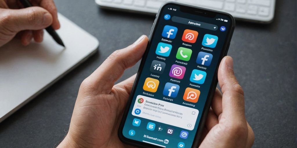 Como Proteger Dados Sensíveis na Era Digital: Dicas e Estratégias 3 Person using smartphone with social media apps