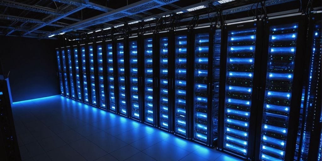 Principais Provedores de Nuvem: Comparação e Escolha do Melhor Serviço 3 Cloud servers in a data center