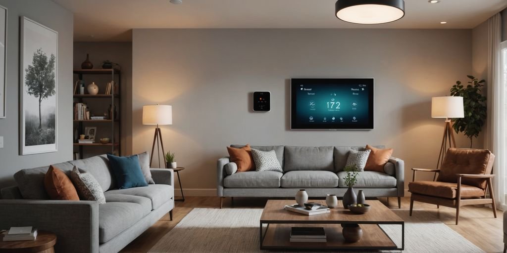 5 dicas de Como a IoT Está Transformando a Casa Inteligente 1 Smart devices in a modern living room