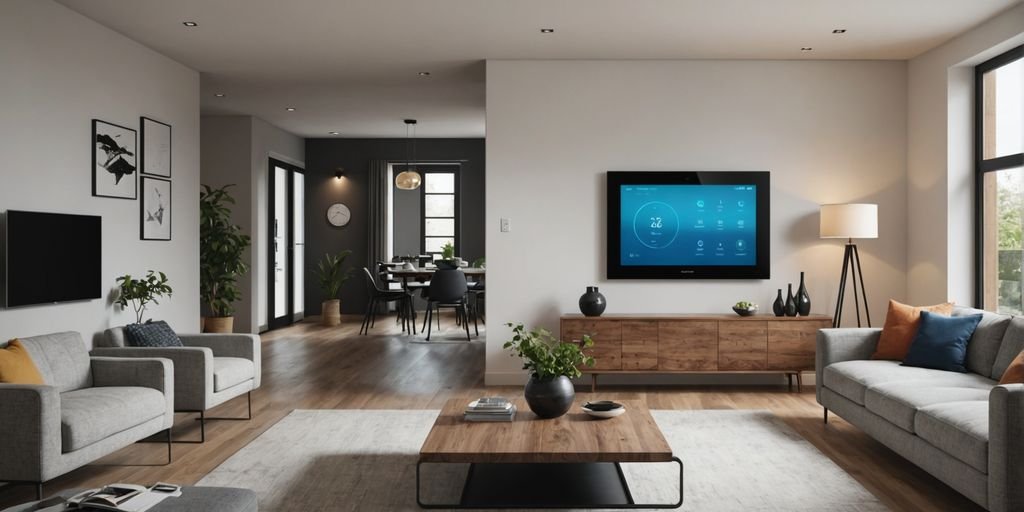 5 dicas de Como a IoT Está Transformando a Casa Inteligente 3 Smart living room with IoT devices
