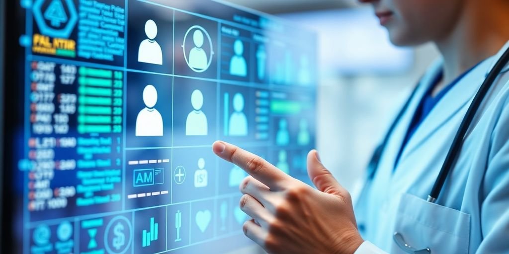 Gestão de Dados de Pacientes com Blockchain 1 Profissional de saúde com dados de pacientes digitais.
