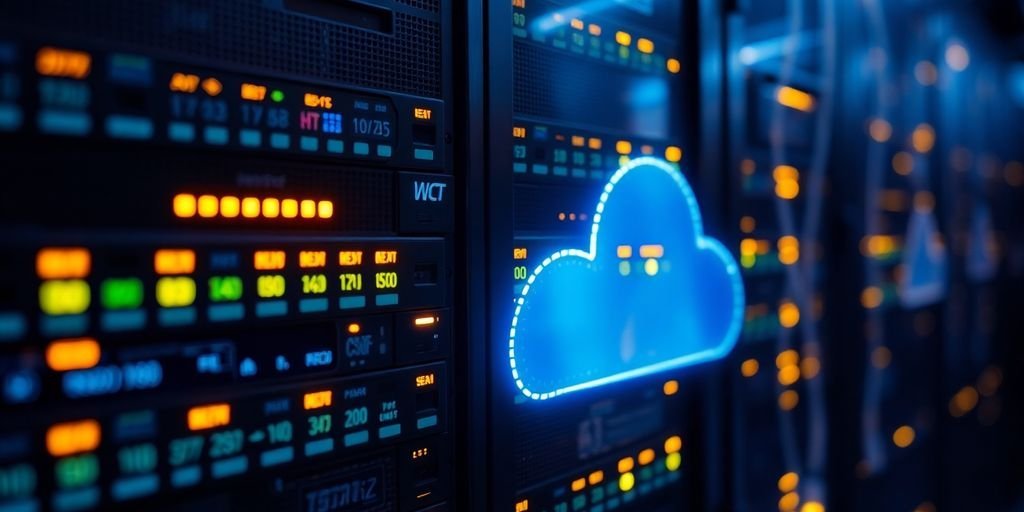 AWS e Azure: 5 Casos de Uso 3 Imagem de um servidor de armazenamento em nuvem.