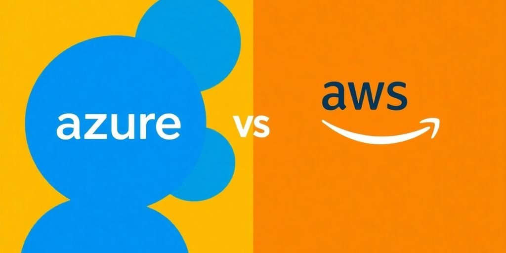 AWS vs Azure: Comparação de Preços e Planos 3 Logos da AWS e Azure em comparação.