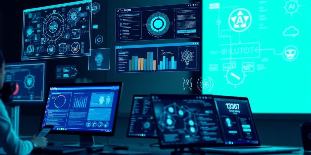 DeepSeek Comparação com outras ferramentas de IA 3 Diversas ferramentas de IA em ação e interação.